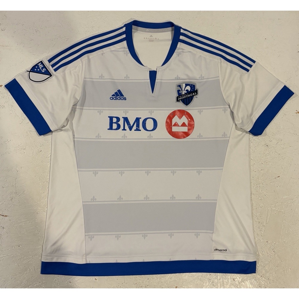 Adidas Montreal Impact MLS Soccer Jersey Mens 2XL 2015/16 White Shirt White